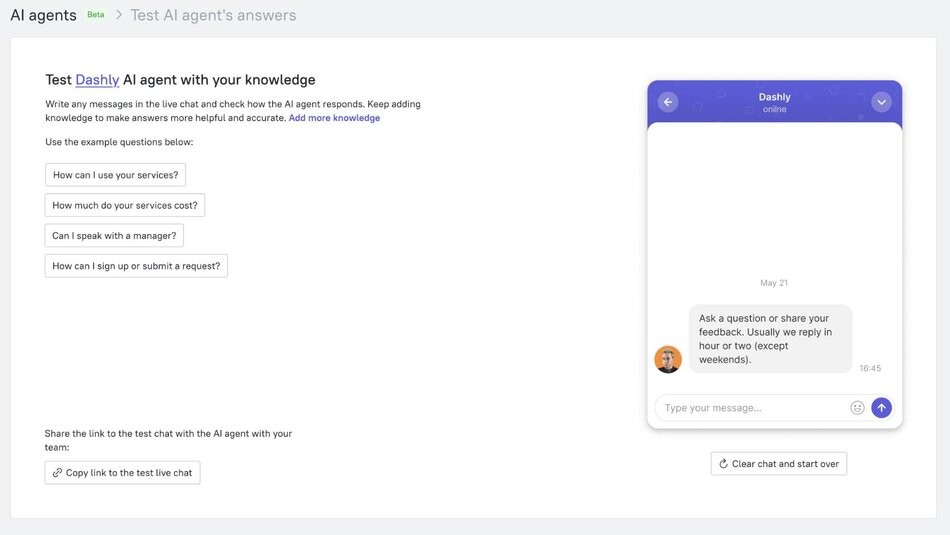 Test AI agent before launch